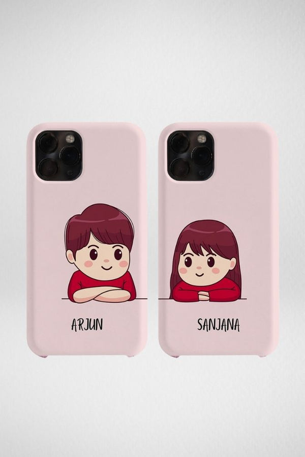 Adore you Couple Customized Hard Mobile Case - iPhone, Samsung, OnePlus & Xiaomi