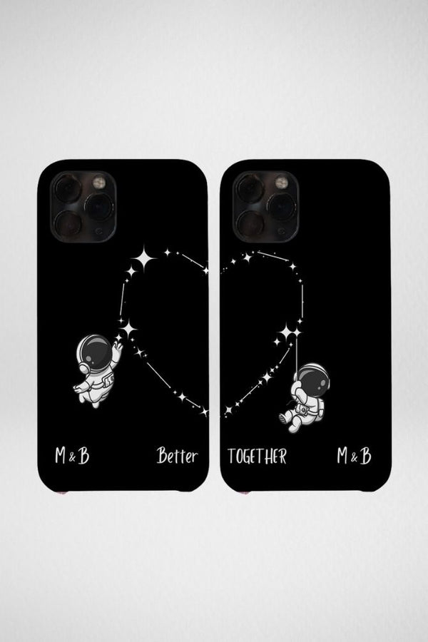 Starlit Heart Couple Customized Hard Mobile Case - iPhone, Samsung, OnePlus & Xiaomi