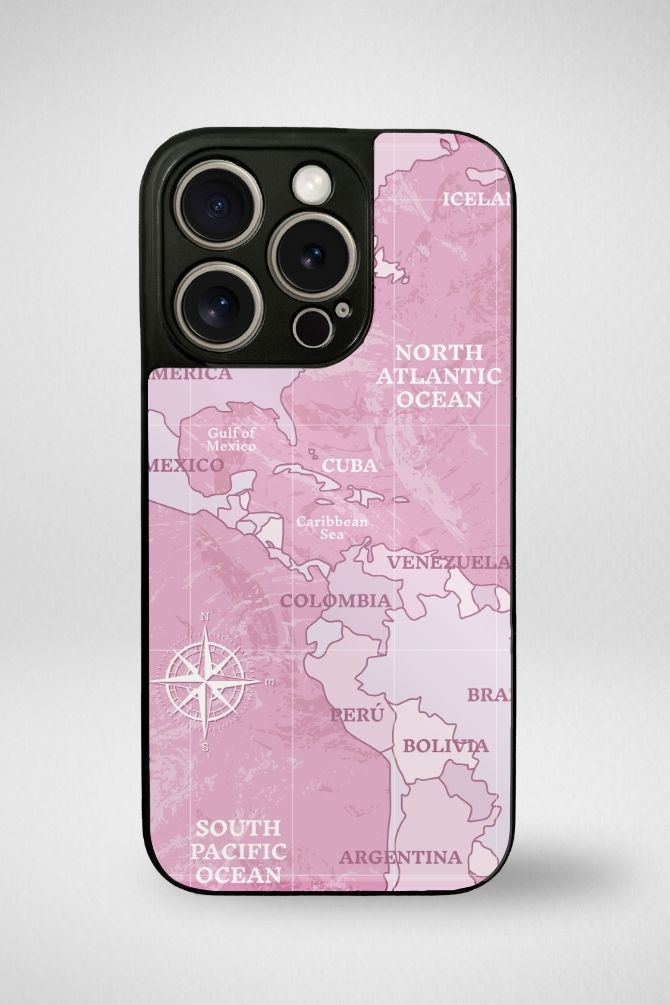 Worldmap Travel Glass Mobile Case - iPhone, Samsung & OnePlus -11