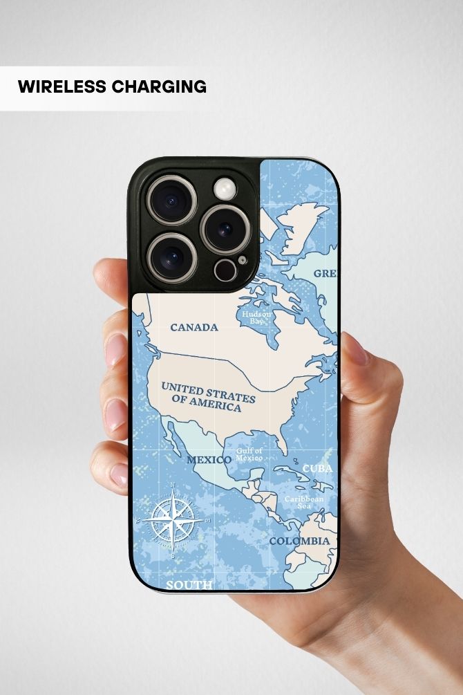 Worldmap Travel Glass Mobile Case - iPhone, Samsung & OnePlus -24