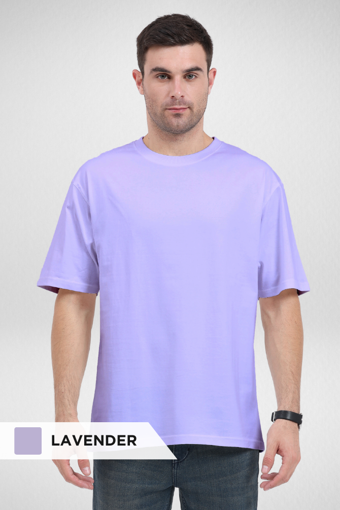 Pack Of 3 Oversized T-Shirts Baby Blue Coral And Lavender For Men - WowWaves - 2