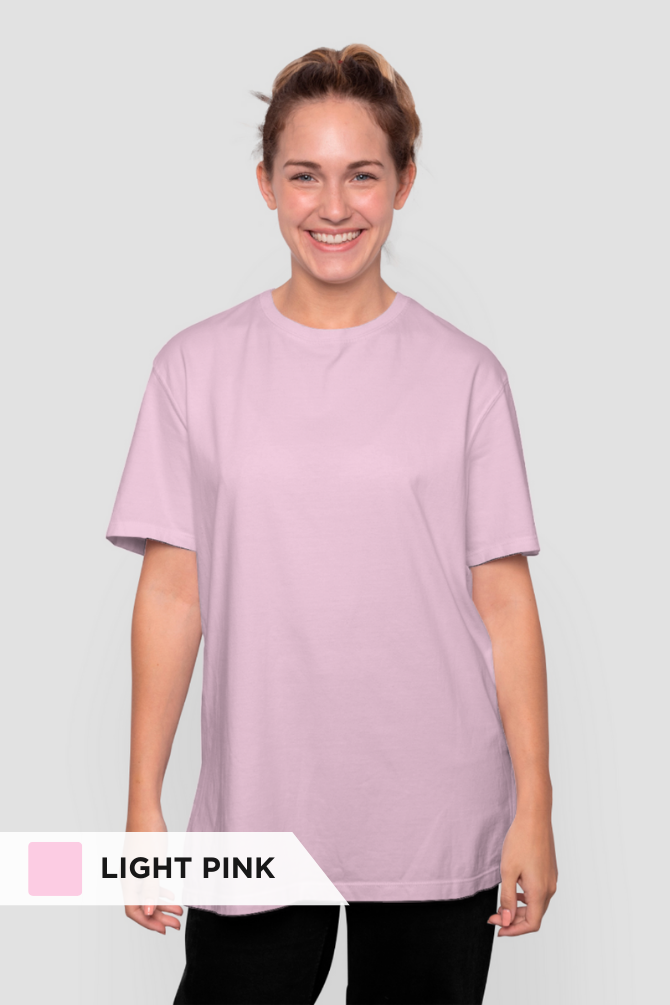 Pack Of 3 Oversized T-Shirts Baby Blue Light Pink And Lavender For Women - WowWaves - 3