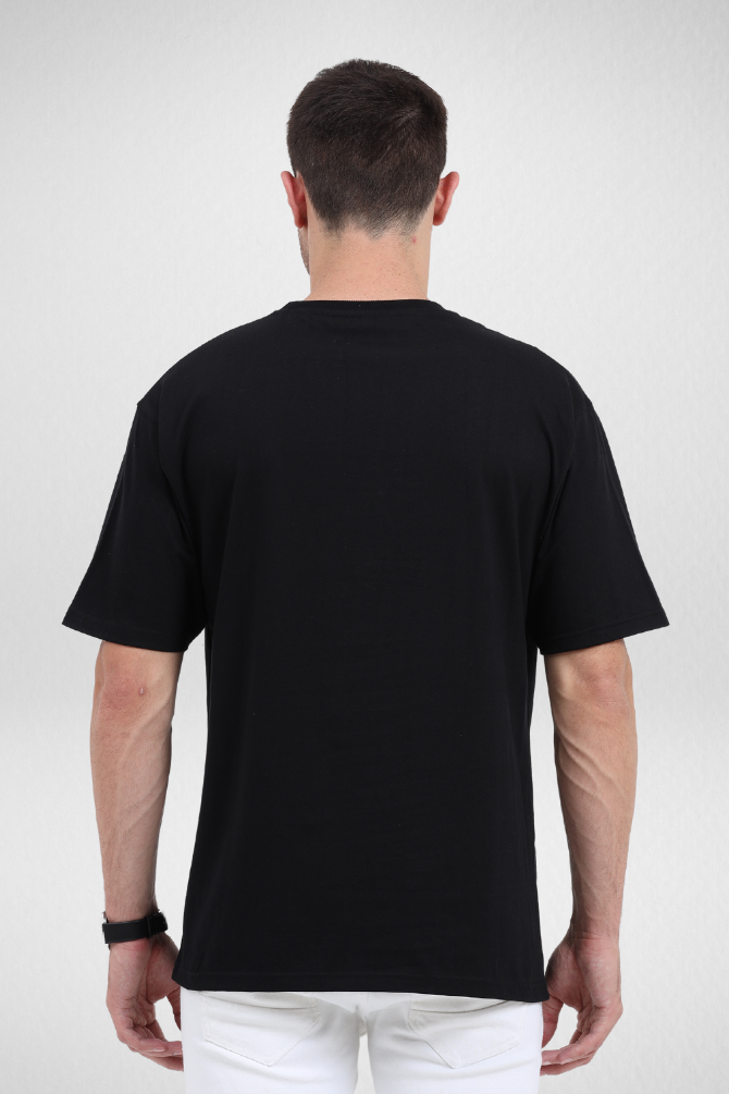 Black And Grey Melange Oversized T-Shirts Combo For Men - WowWaves - 4