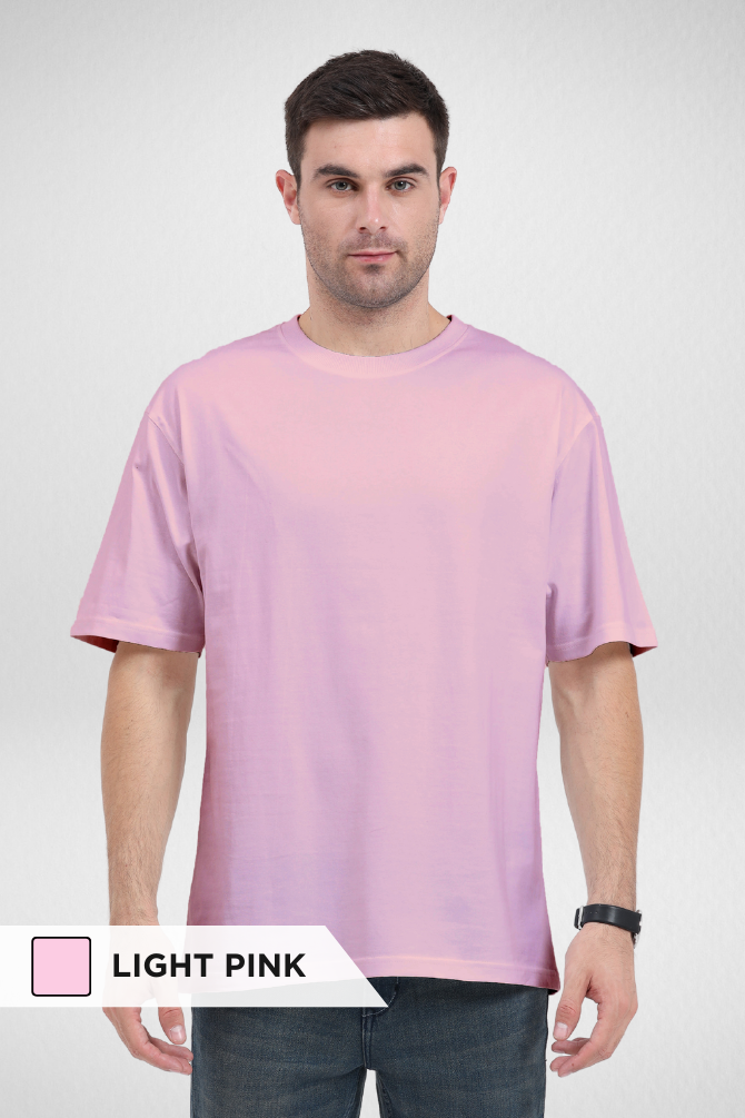 Black And Light Pink Oversized T-Shirts Combo For Men - WowWaves - 2