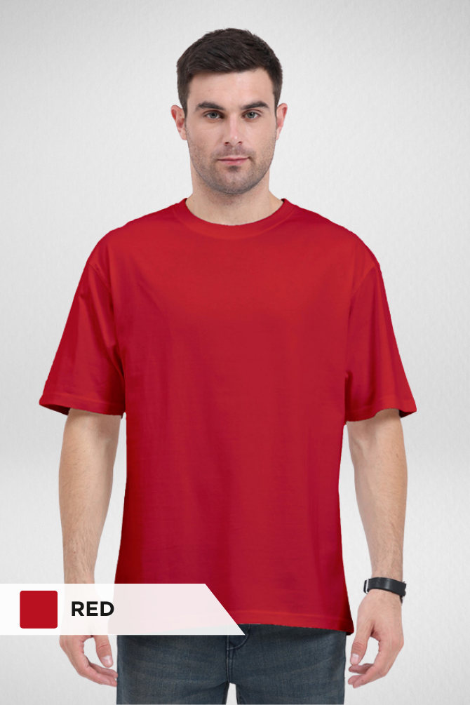 Black And Red Oversized T-Shirts Combo For Men - WowWaves - 2