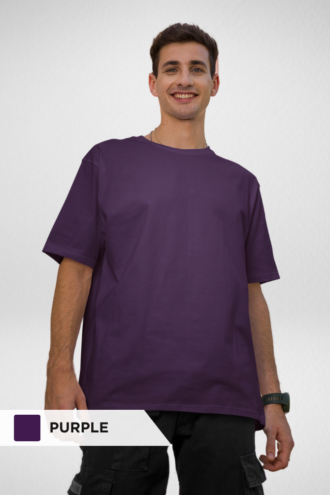 Pack Of 3 Oversized T-Shirts Red Mint And Purple For Men - WowWaves - 3