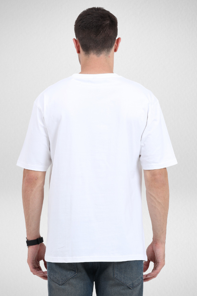 White And Lavender Oversized T-Shirts Combo For Men - WowWaves - 4