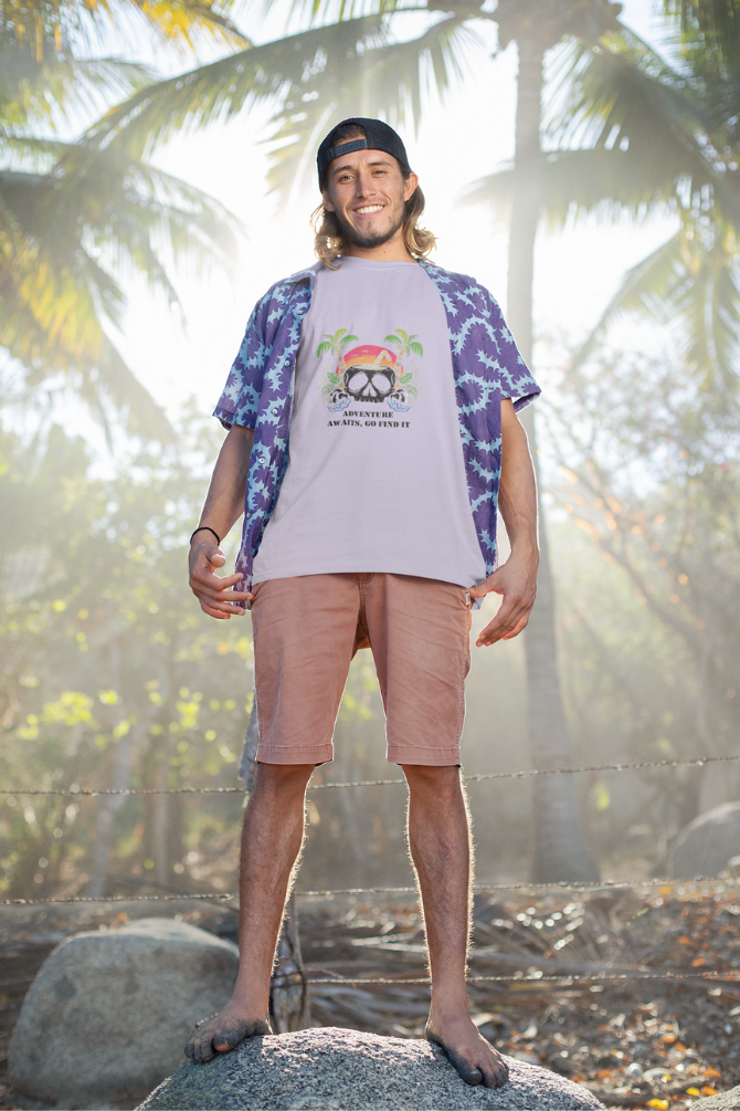 Hawaiian Beach Printed T-Shirt For Men - WowWaves - 6