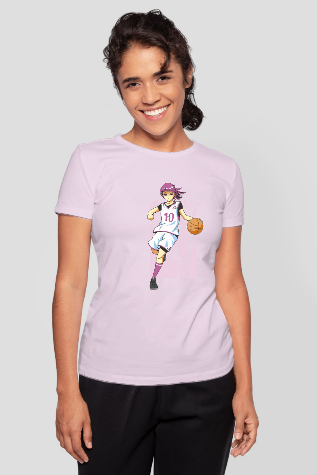 Anime Basketball Printed T-Shirt For Women - WowWaves - 9