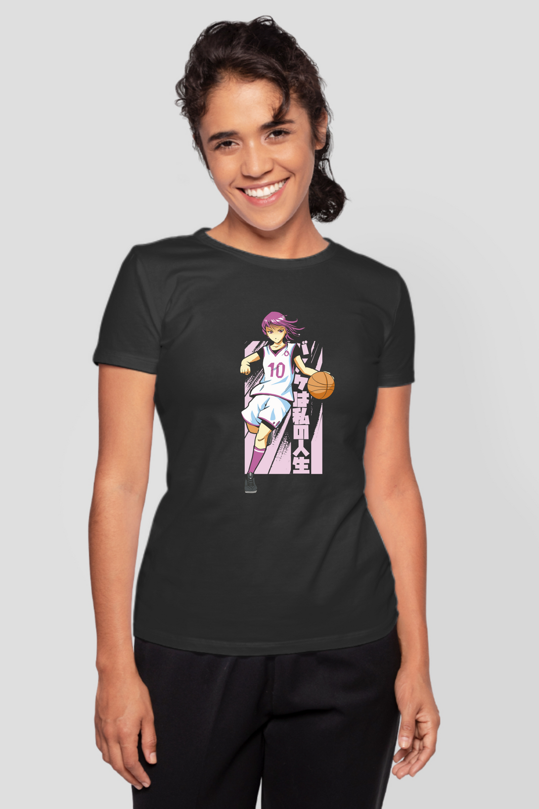Anime Basketball Printed T-Shirt For Women - WowWaves - 8