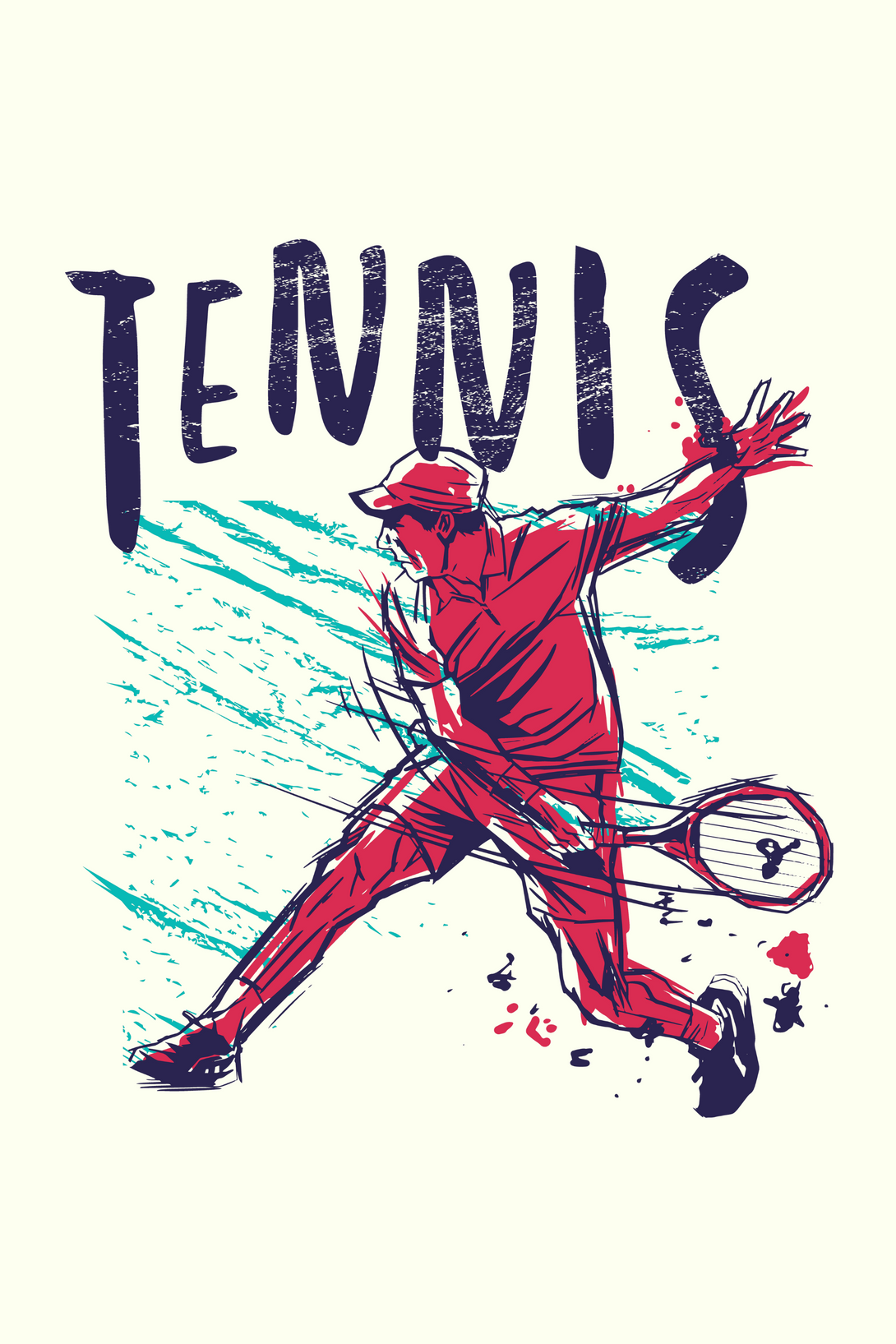 Tennis Printed Oversized T-Shirt For Women - WowWaves - 1