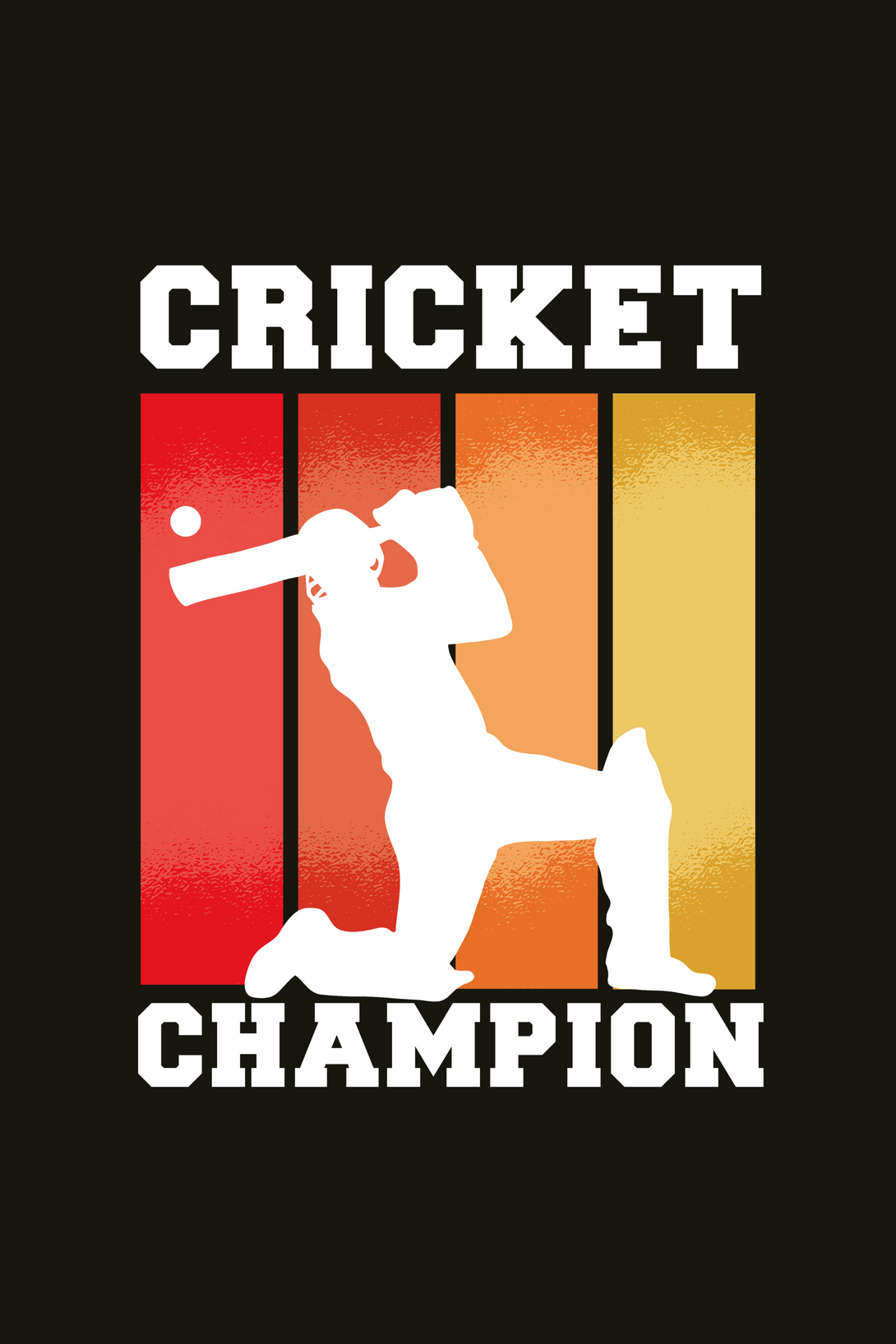Cricket Champion Printed T-Shirt For Men - WowWaves - 1