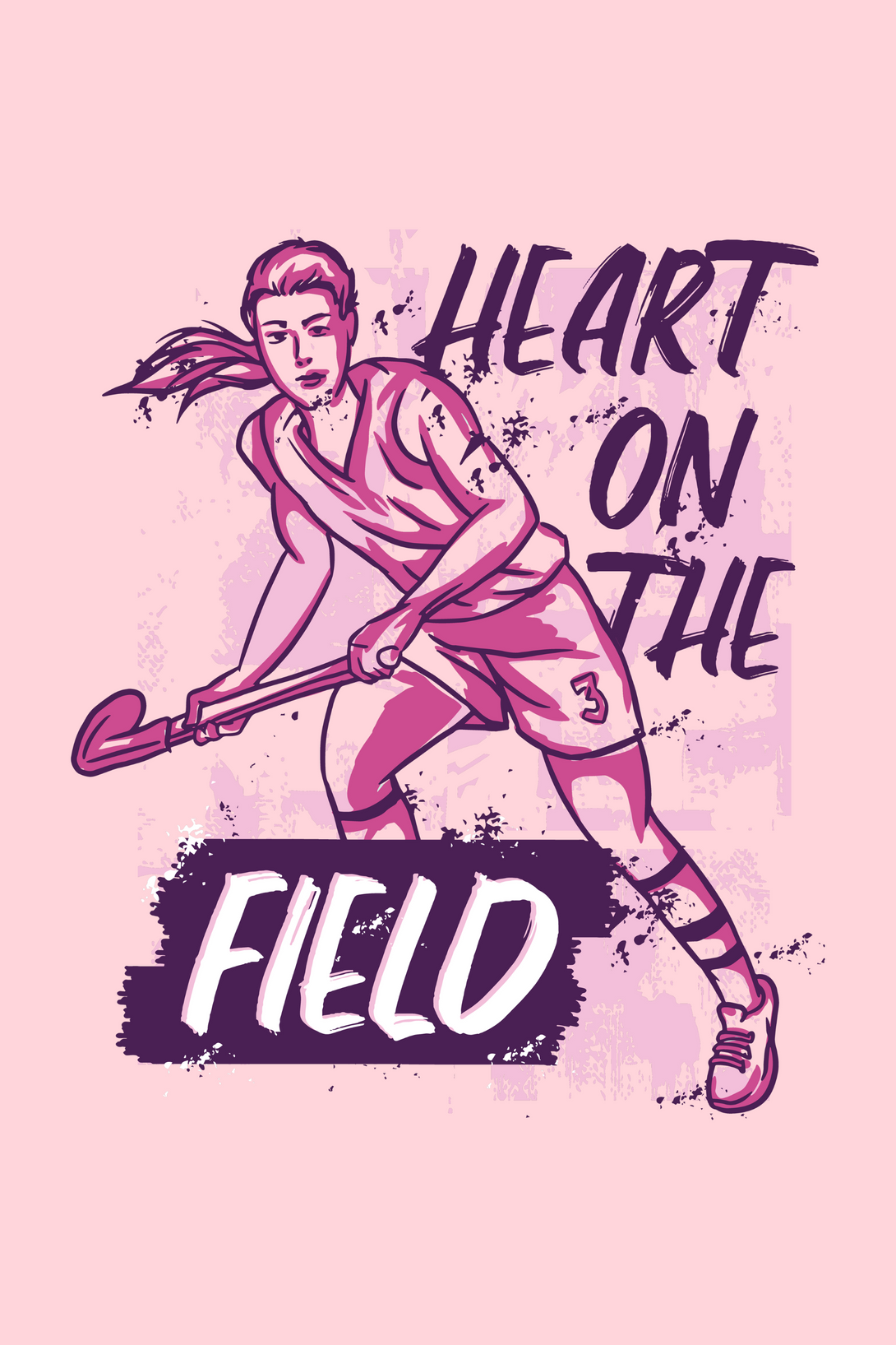 My Heart Is On The Field Printed Oversized T-Shirt For Women - WowWaves - 1