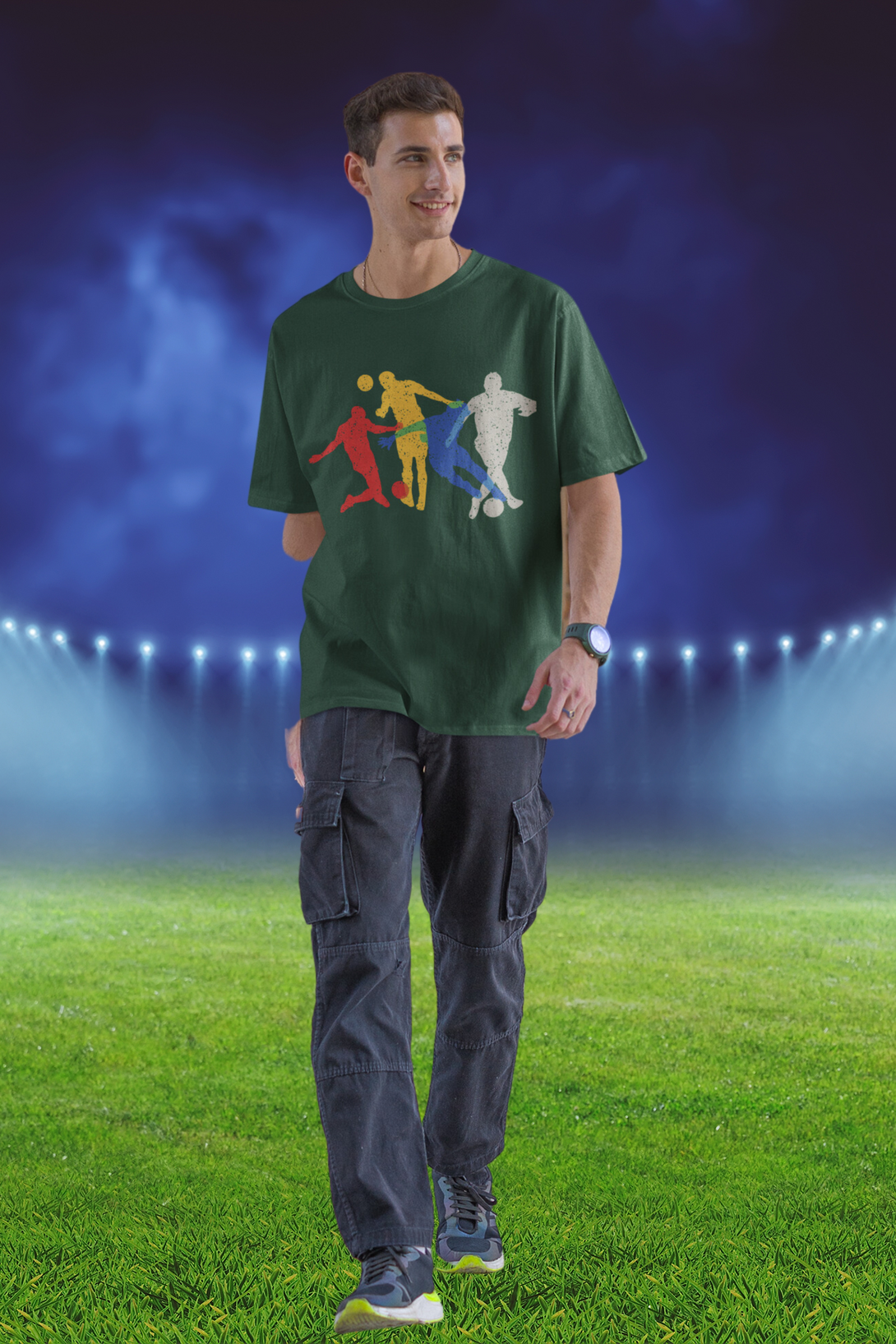 Football Fever Printed Oversized T-Shirt For Men - WowWaves - 6