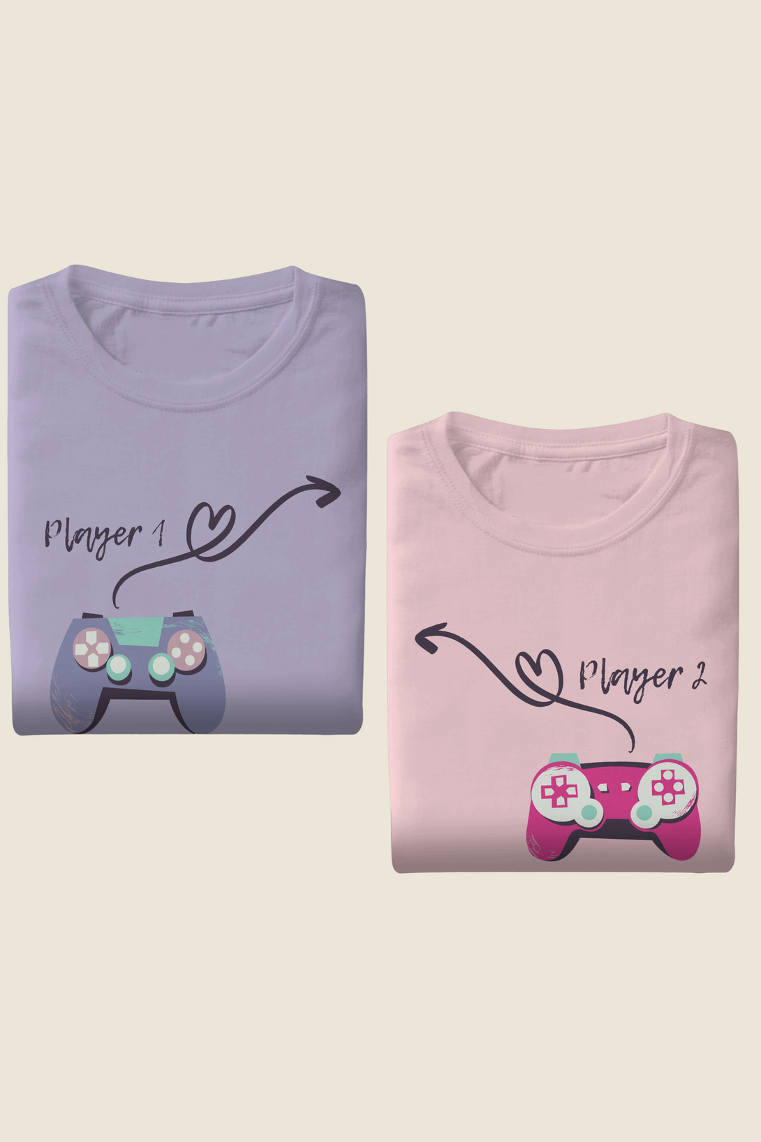Game Player Couple T Shirt - WowWaves - 1