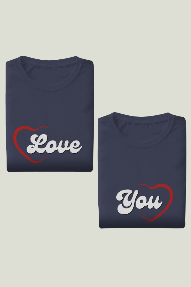 Love You Couple T Shirt - WowWaves - 1