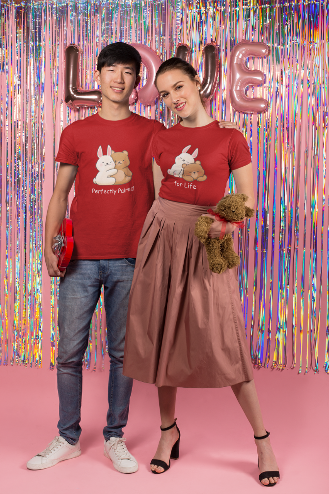 Perfectly Paired For Life Couple T Shirt - WowWaves - 3