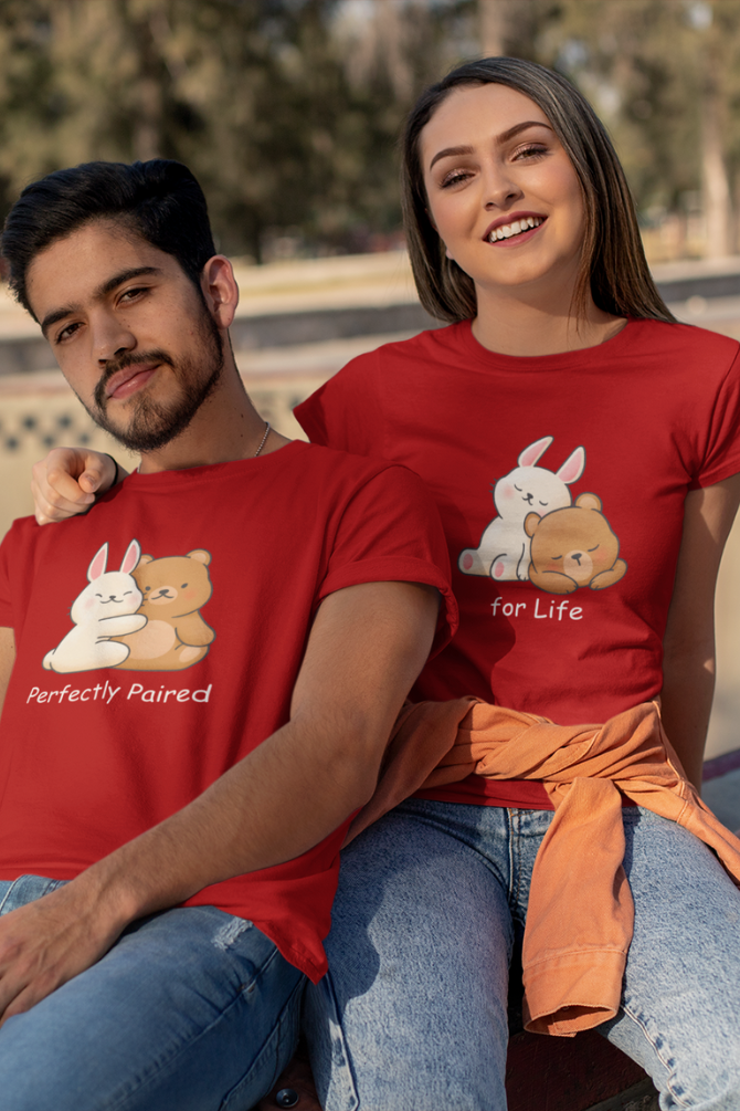 Perfectly Paired For Life Couple T Shirt - WowWaves - 2