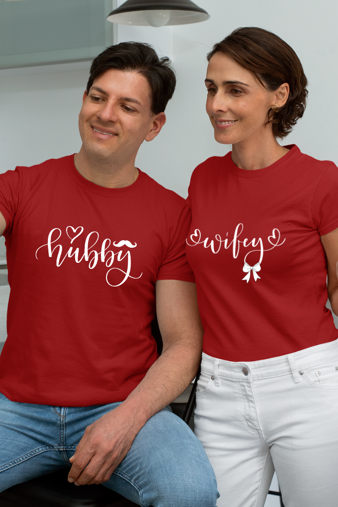 Hubby And Wify Couple T Shirt - WowWaves - 2