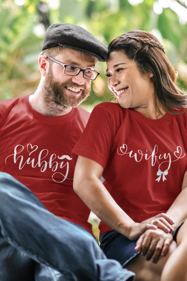 Hubby And Wify Couple T Shirt - WowWaves
