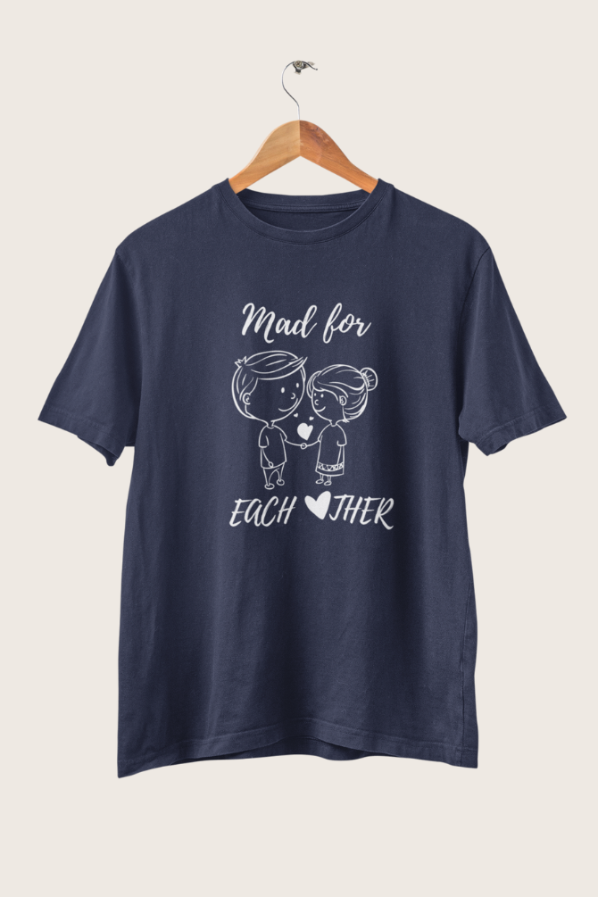 Mad For Each Other Couple T Shirt - WowWaves - 3
