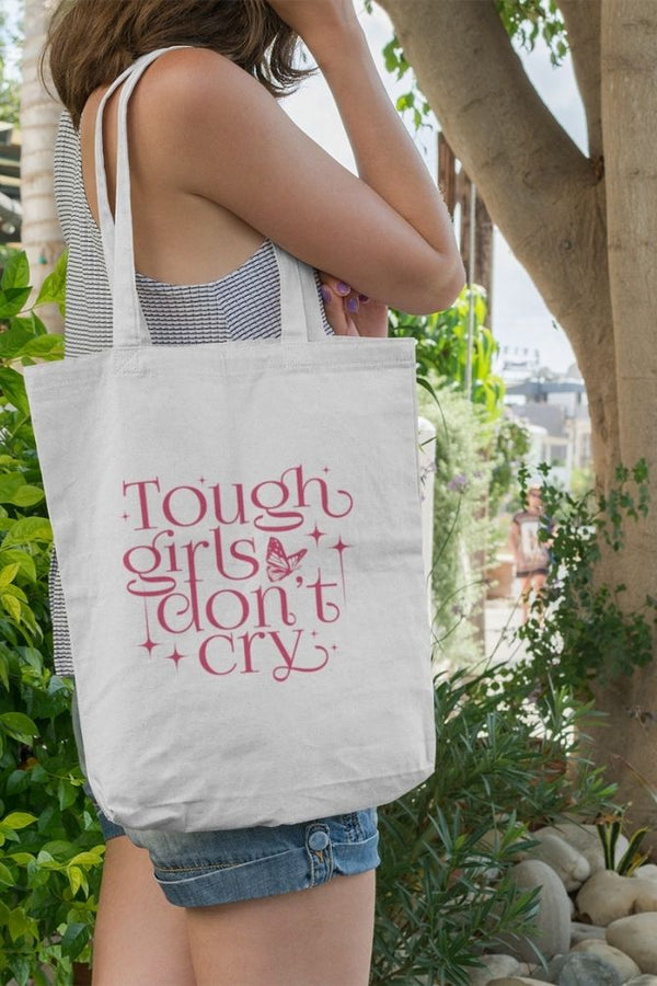 Tough Girls Quote Zipper Tote Bag