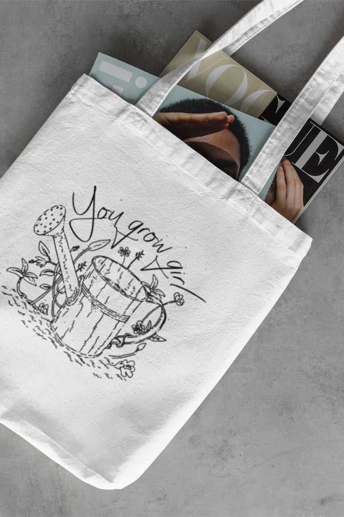 Fun Gardening Quote Zipper Tote Bag -1