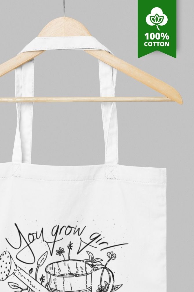 Fun Gardening Quote Zipper Tote Bag -3