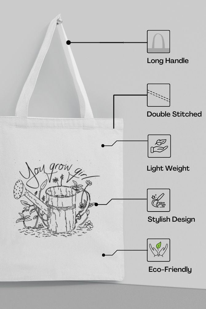 Fun Gardening Quote Zipper Tote Bag -4