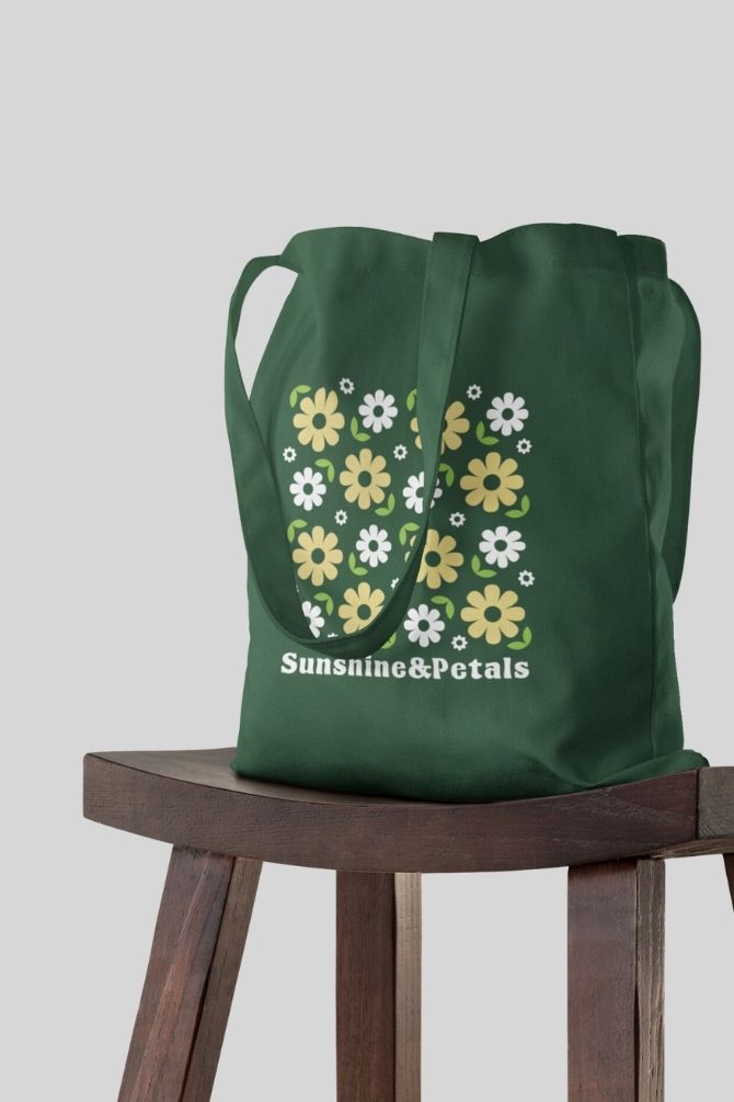 Sunshine Petals Zipper Tote Bag -2