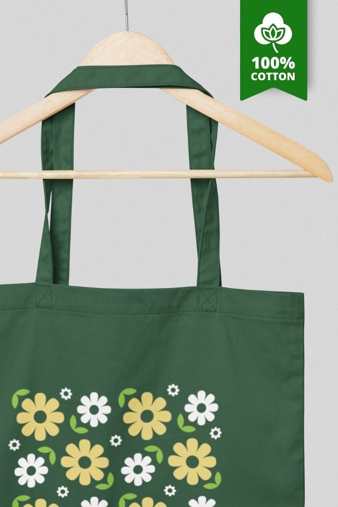 Sunshine Petals Zipper Tote Bag -4