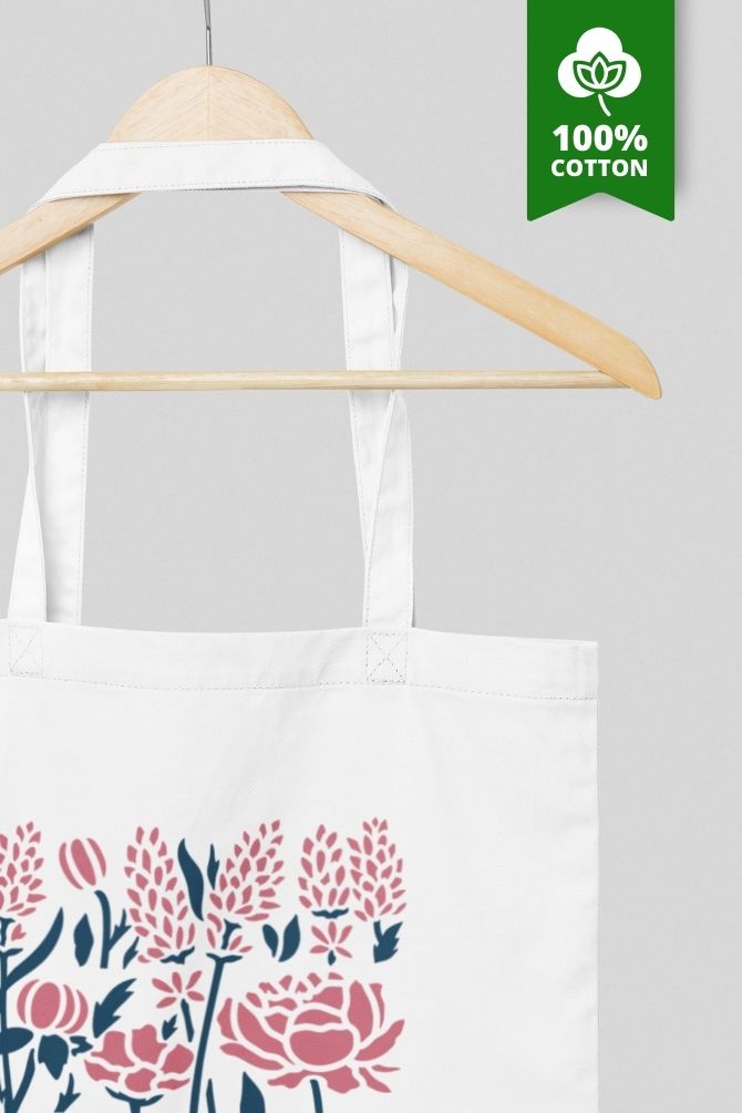 Cut Out Pink Flowers Zipper Tote Bag -3