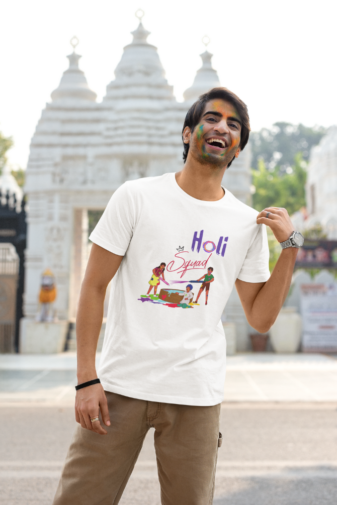 Holi Squad T-Shirt For Men - WowWaves - 2