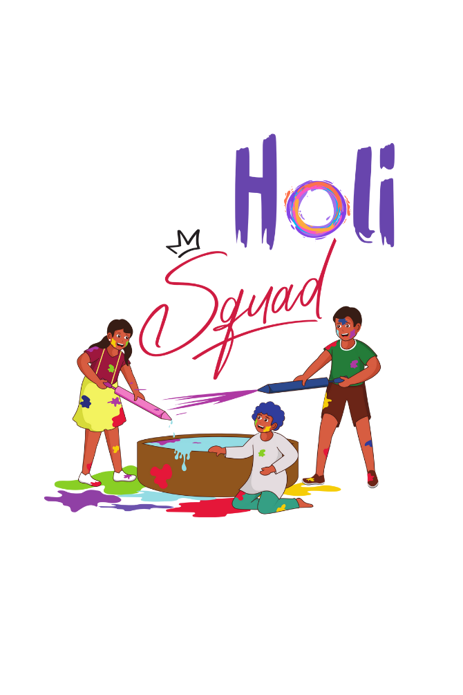 Holi Squad T-Shirt For Women - WowWaves - 1