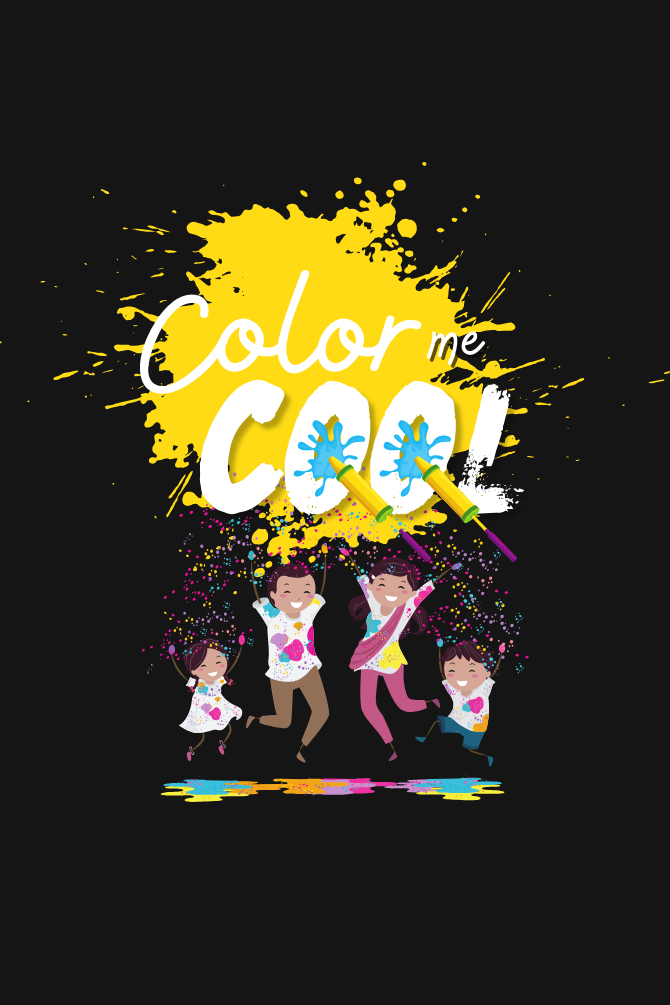 Color Me Cool Holi T-Shirt For Men - WowWaves - 1