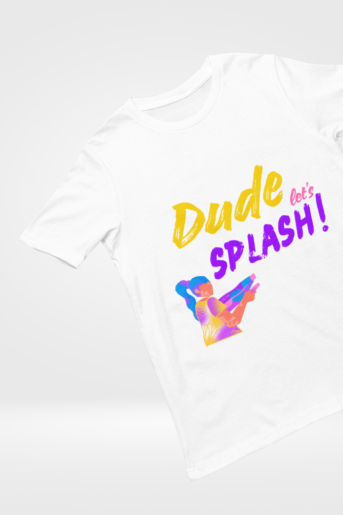 Dude Let'S Splash! Holi T-Shirt For Women - WowWaves - 5