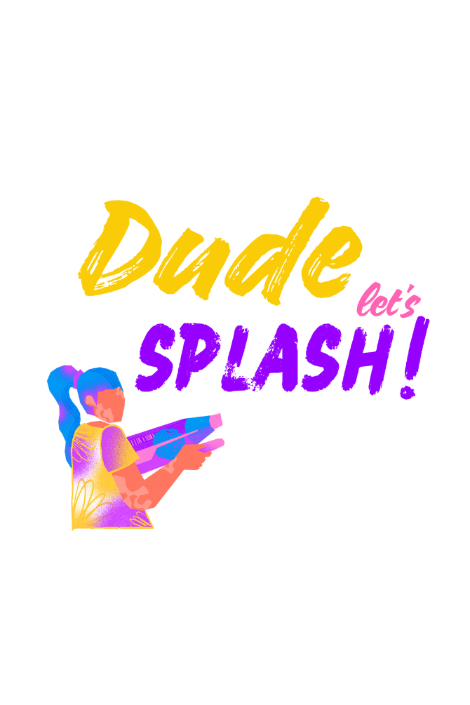 Dude Let'S Splash! Holi T-Shirt For Women - WowWaves - 1