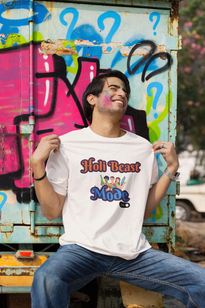 Holi Beast Mode! T-Shirt For Men - WowWaves