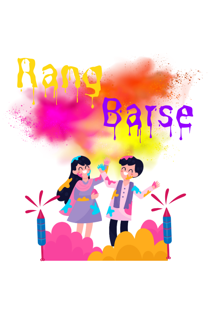 Rang Barse Holi T-Shirt For Women - WowWaves - 1