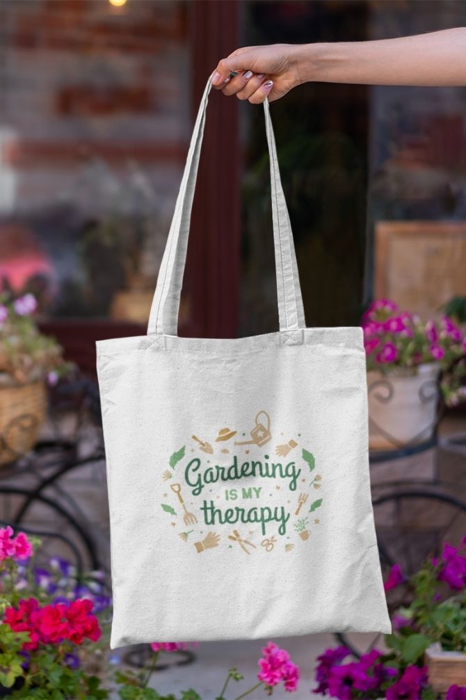 Gardening Is My Therapy Zipper Tote Bag