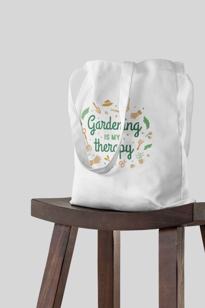 Gardening Is My Therapy Zipper Tote Bag -3