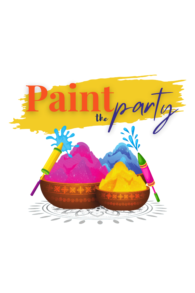 Paint The Party Holi T-Shirt For Women - WowWaves - 1