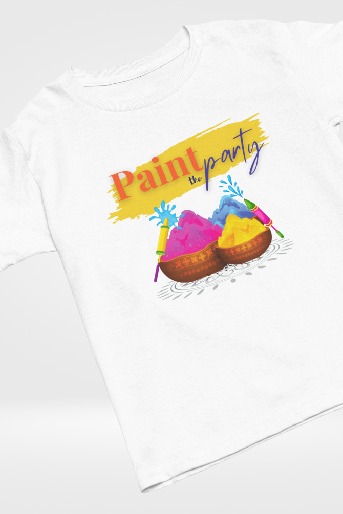 Paint The Party Holi T-Shirt For Women - WowWaves - 5