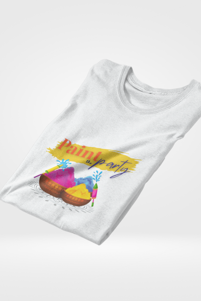 Paint The Party Holi T-Shirt For Women - WowWaves - 3