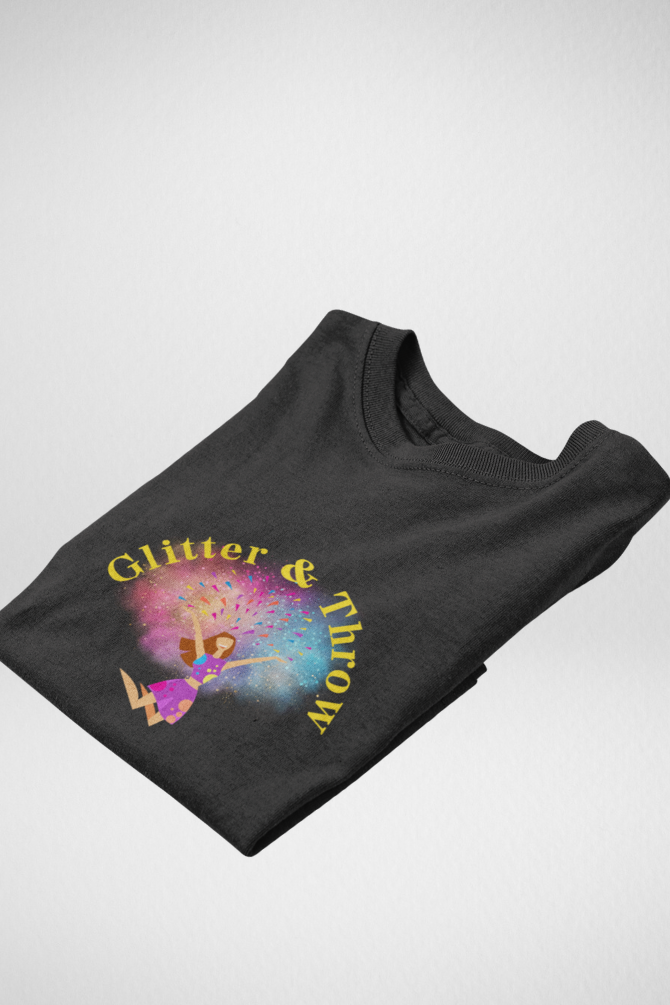 Glitter & Throw Holi T-Shirt For Women - WowWaves - 3