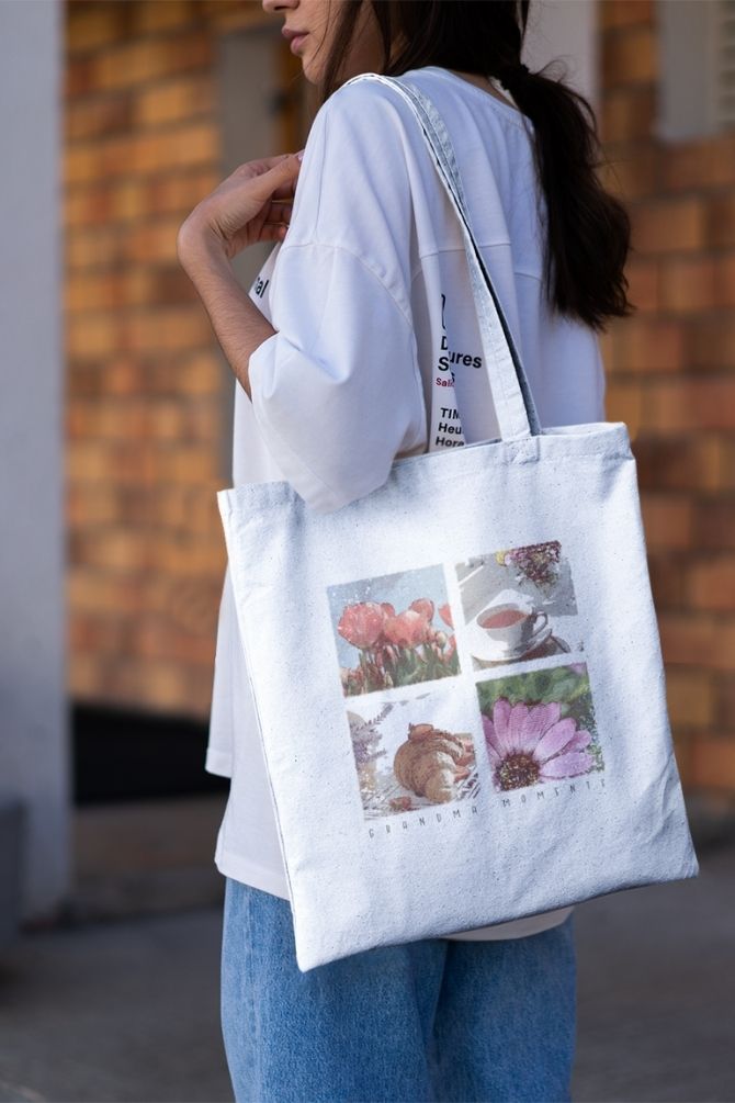 Grandma Paintings Zipper Tote Bag