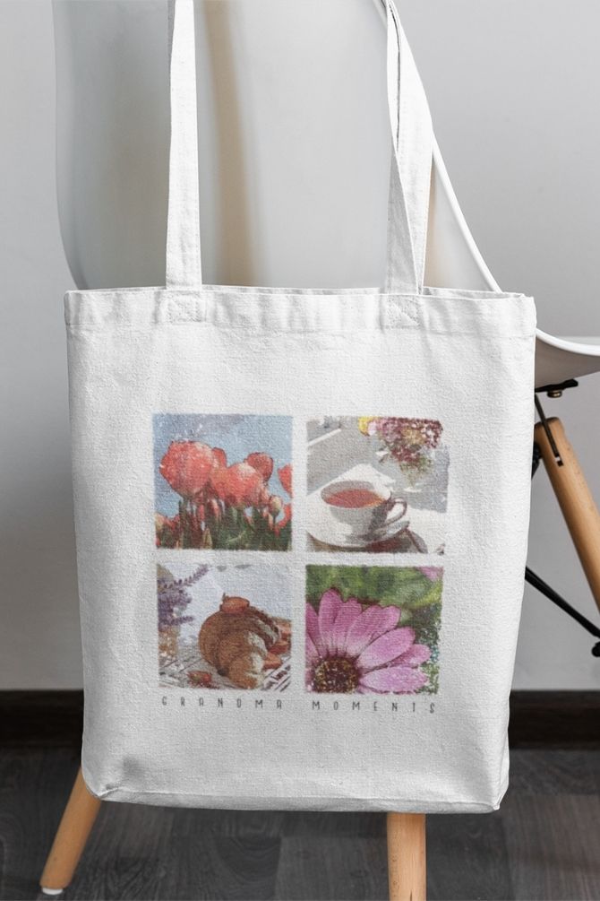 Grandma Paintings Zipper Tote Bag -2