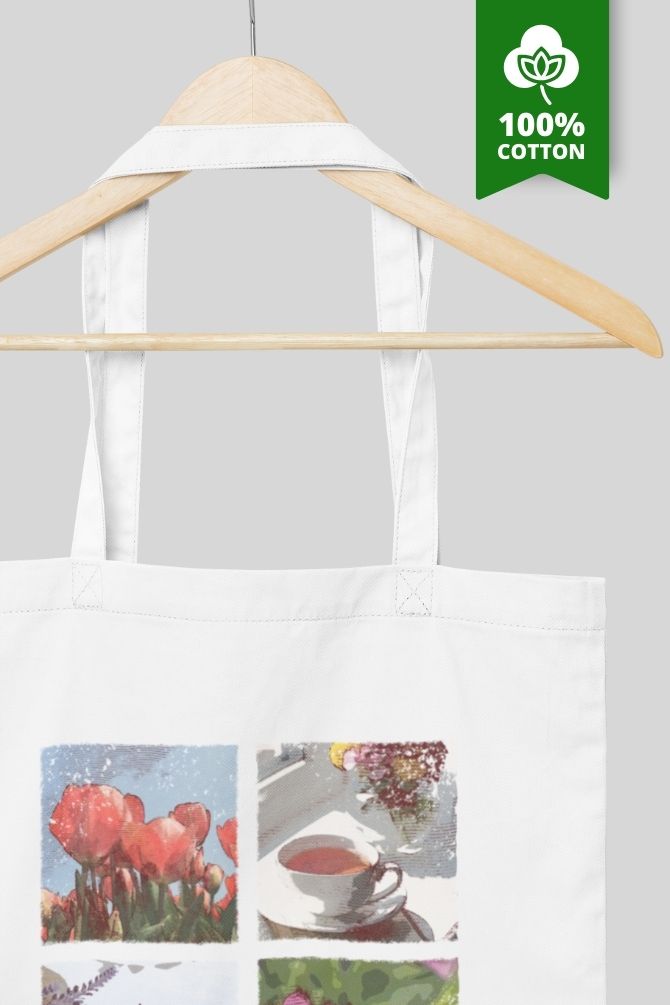 Grandma Paintings Zipper Tote Bag -4