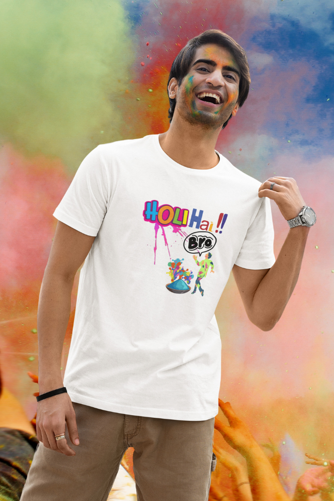 Holi Hai Bro! T-Shirt For Men - WowWaves - 2