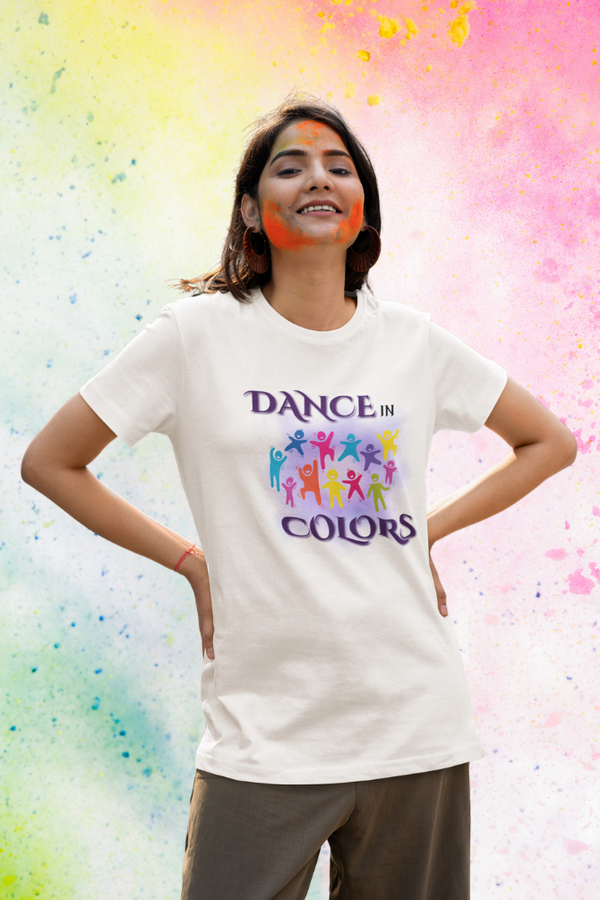 Dance In Colors. Holi T-Shirt For Women - WowWaves